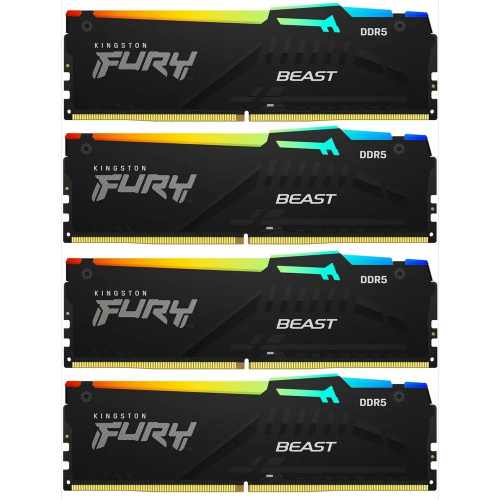 ОЗУ Kingston Fury Beast KF560C40BWAK4-64 DDR5 - 4x 16ГБ 6000МГц, DIMM, Ret