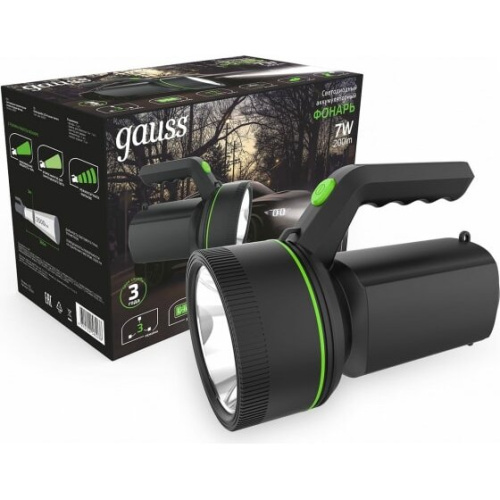 Прожектор Gauss GFL601 (GF601) черный 7Вт лам. светодиод.