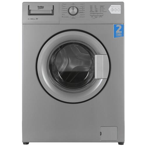Стиральная машина BEKO WRE 65P1 BSS [фронтальная, 6 кг, 1000 об/мин, 60 см x 84 см x 39,3 см] серебристый