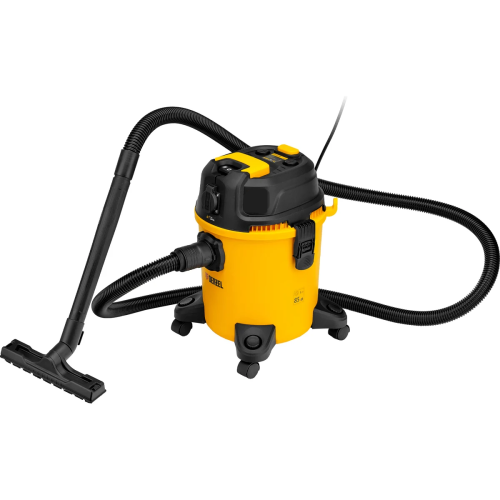 Строительный пылесос DENZEL RVC20 желтый, без АКБ, без ЗУ (28202)