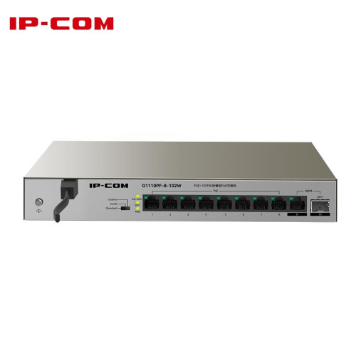 Коммутатор IP-COM (G1110PF-8-102W) неуправляемый Ethernet 9GE+1SFP с 8 портами PoE