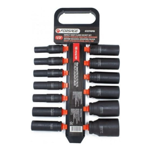 Набор головок ударных глубоких Forsage F-4137MPB(50480)
