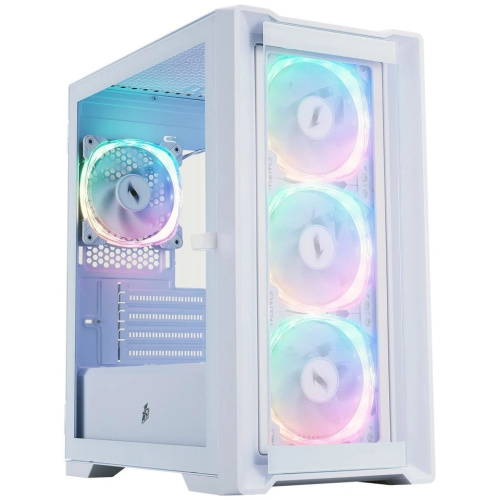 Корпус 1STPLAYER Trilobite T4-G Glass ARGB White (T4-G-WH-4FS7-W) / mATX / 4x120mm ARGB fans