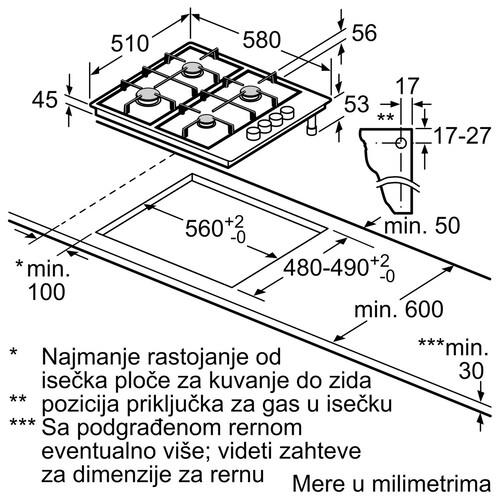Комбинированная варочная поверхность Bosch PBY6C6B62O