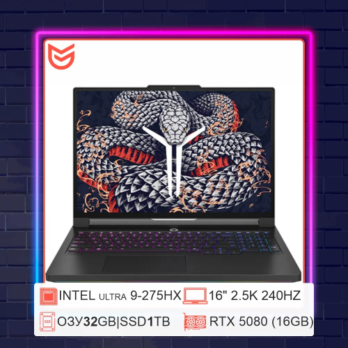 16" Lenovo Legion Y9000P IAX10H | Ultra 9 275HX + RTX 5080 | 240Hz 2.5K OLED