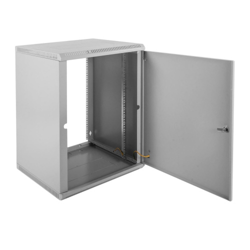 Шкаф коммутационный ЦМО ШРН-Э-12.650.1 серый 12U 600x650мм пер.дв.металл несъемн.бок.пан. 50кг