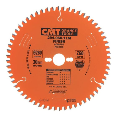 Диск пильный CMT 260x30x2,5/1,8 -5 10 ATB 294.060.11M