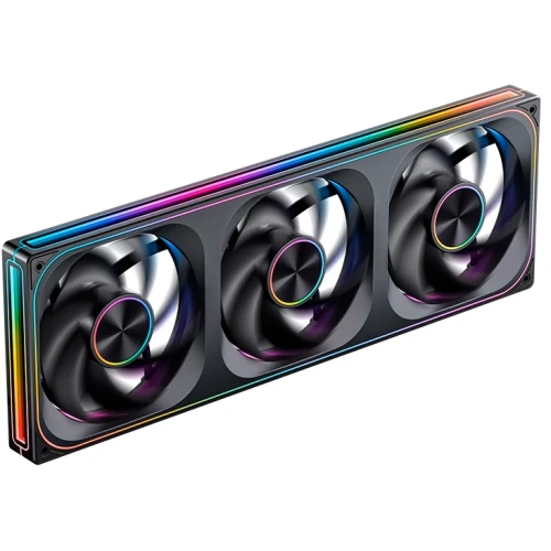 Вентилятор JONSBO ZA-420B (3 in 1) 140х140х28мм (PWM, ARGB LED, 700-1800об/мин, черный) Retail