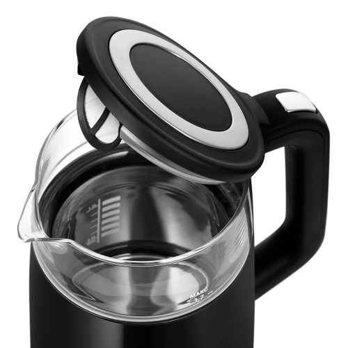 Электрочайник KitFort КТ-6611 черный и серебристый