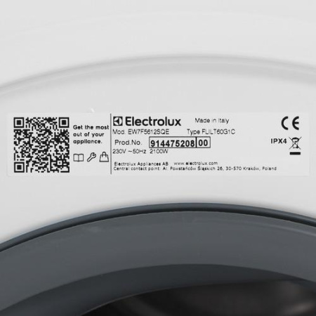 Стиральная машина Electrolux EW7F5612SQE белый