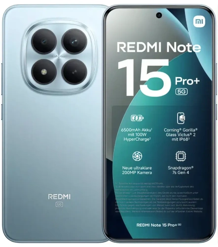 Смартфон Xiaomi Redmi Note 15 Pro + 5G 12/512 Голубой