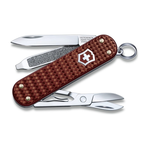 Нож-брелок Victorinox Classic SD Precious Alox 0.6221.4011G 58мм, 5 функций, Hazel Brown (подар. упаковка)