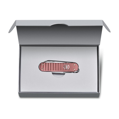 Нож-брелок Victorinox Classic SD Precious Alox 0.6221.405G 58мм, 5 функций, Gentle Rose (подар. упаковка)