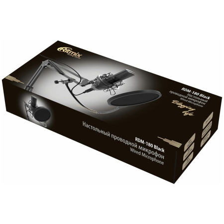 Микрофон Ritmix RDM-180 черный