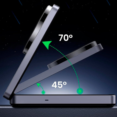 Беспроводное ЗУ UGREEN W706 (45057) 2-in-1 Wireless Charger Qi2 for Iphone 15W &AirPods White