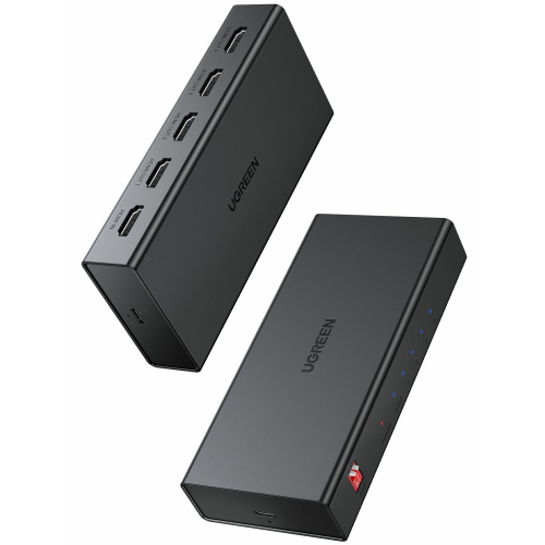 Сплиттер UGREEN CM570 (90514) 4K @ 60Hz HDMI 2.0 1*4 Splitter Black