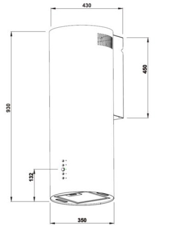 Вытяжка пристенная Weissgauff Gracia BL черный