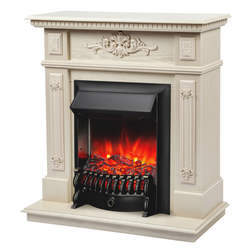 Электрокамин RealFlame Lilian WT жемчуг с очагом Fobos Lux Black