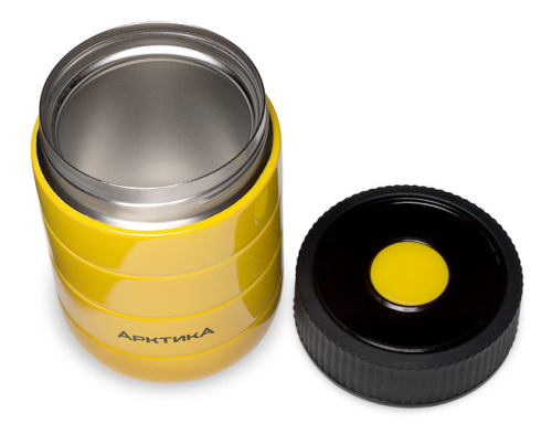 Термос для еды Арктика 307-480 0.48л. желтый/черный картонная коробка (307-480/YEL)