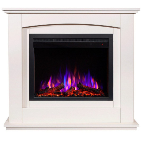 Электрокамин RealFlame Canada 25,5 WT белый с очагом Saphir 25,5