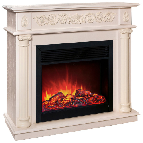 Электрокамин RealFlame Attica WT айвори с очагом Moonblaze Black