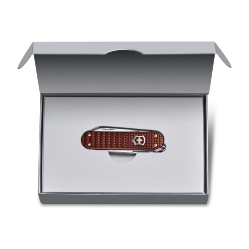 Нож-брелок Victorinox Classic SD Precious Alox 0.6221.4011G 58мм, 5 функций, Hazel Brown (подар. упаковка)