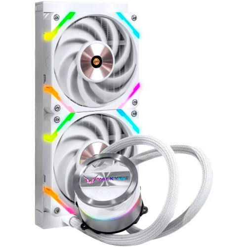 СВО Valkyrie Dragonfang 240 White (HW GL240W) / 2x120mm ARGB fans, 800-2150RPM, 80CFM, 29dBA, 250W TDP