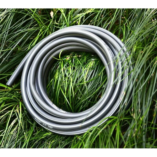 Шланг поливочный армированный Deli DL8072-15 15 метров, 1/2", 4 слоя, давление до 25 бар, серый