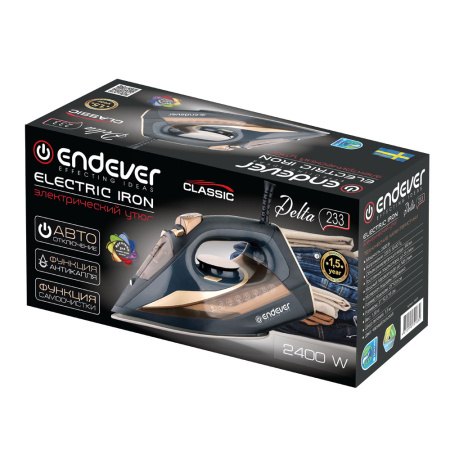 Утюг ENDEVER Delta-233 черный/золотой