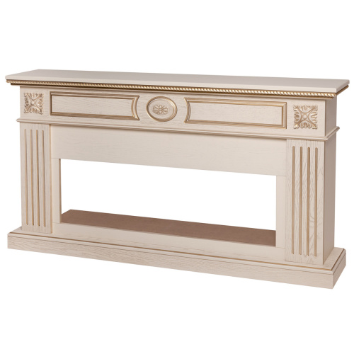 Портал каминный из МДФ RealFlame Siena 42/BV белый дуб с золотой патиной, под очаги Beverly 1000 и Saphir 42