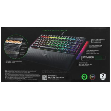 Клавиатура проводная Razer BlackWidow V4 75%