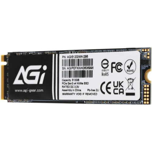 SSD AGI AI298 AGI512GIMAI298-CB M.2 PCIe 512GB Retail-Color Box
