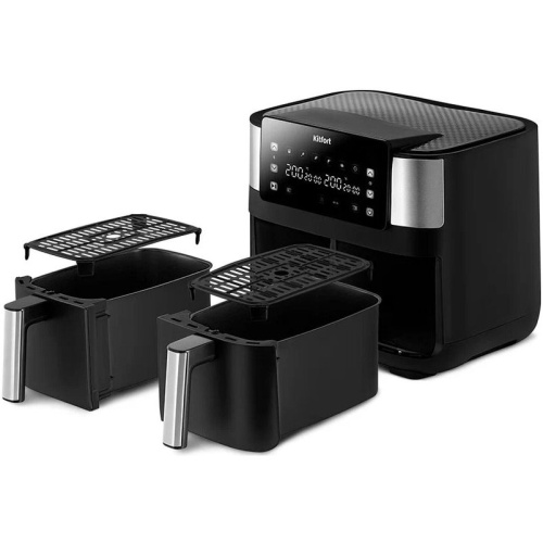 Аэрогриль Kitfort КТ-2259 черный и серебристый