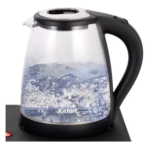 Чайный набор Kitfort КТ-6179 2л. черный (корпус стекло)