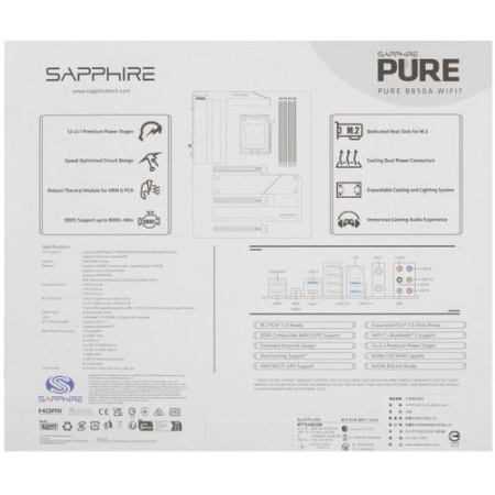Материнская плата Sapphire PURE B850A WIFI7