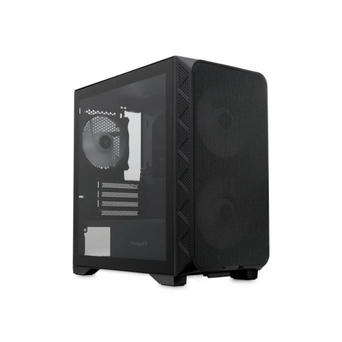 Корпус HSPD M321 (M321-TGBK-ARGB), Mesh Mini-tower, Black, slide TG, 0.45 SPCC, 2x140mm ARGB+1x120mm ARGB mATX