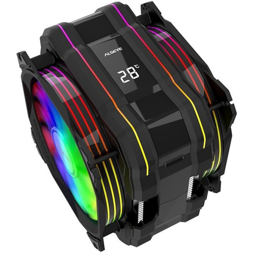 Вентилятор Alseye M120D PLUS/Universal, 200W, Heat pipe 6mm*6, 120mm FAN 700-1900rpm, 73.75CFM, 41.2dBA, 8 LED RTL