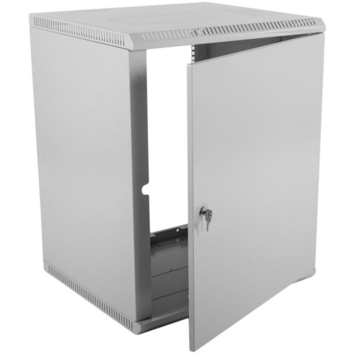 Шкаф коммутационный ЦМО ШРН-Э-15.650.1 серый 15U 600x650мм пер.дв.стал.лист несъемн.бок.пан.