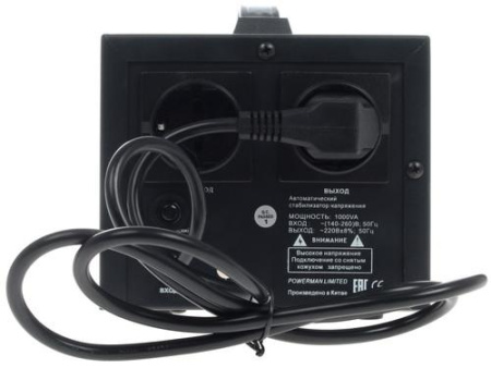 Стабилизатор напряжения Powerman AVS 1000D Black