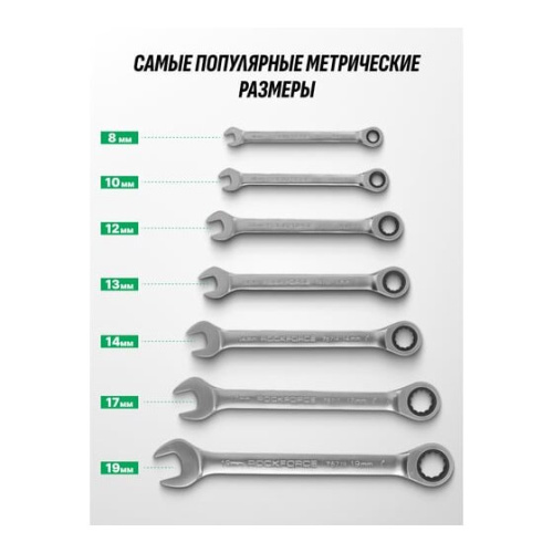 Набор ключей комбинированных Rockforce RF-51072(10566) 7 предметов