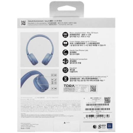 Беспроводные наушники Sony WH-CH520 синий