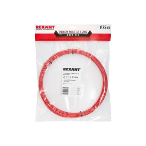 Протяжка кабельная REXANT 47-1020 мини УЗК в бухте, 20м красная
