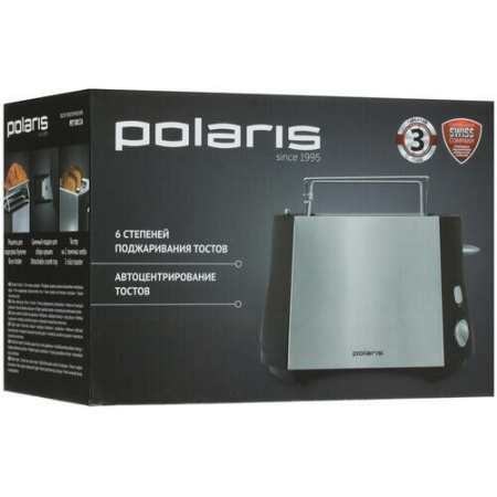 Тостер Polaris PET-0812A черный матовый