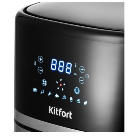 Аэрогриль Kitfort КТ-2221 черный/серебристый