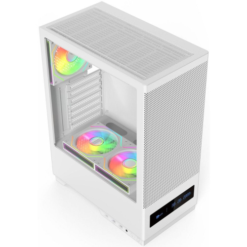 Корпус ACD Citadel 108DW (AH-SI1G0W-00) ATX, Type-C + 2 X USB ports + HD audio combo, Mesh, TG, White