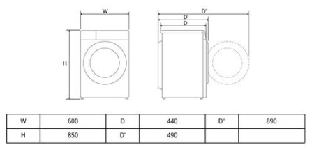 Стиральная машина LG F2Y1HS6W белый