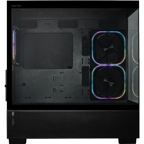Корпус XASTRA Q500M 3ARGB-FG-C10-UC Black (Q500M-3FG12A-C10-UC) mATX/Aquarium/Screewless/ 3x120mm ARGB PWM FG fans/Argb+PWM HUB 10port/ Type-C