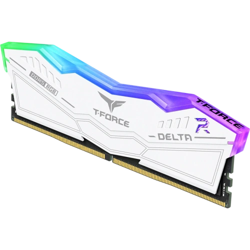ОЗУ TEAMGROUP T-Force Delta RGB 32GB (FF4D532G6000HC38JDC01) (2x16GB) DDR5 6000MHz CL38 (38-46-46-84) 1.35V / White