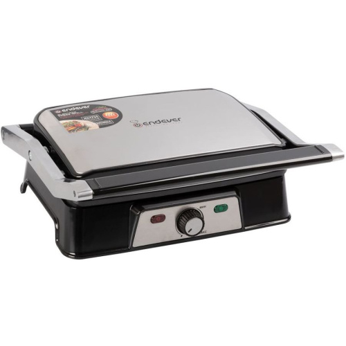 Электрический пресс-гриль ENDEVER Grillmaster 220, серебристый/черный