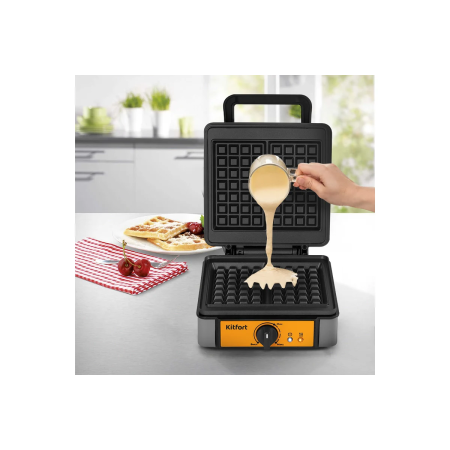 Вафельница KitFort КТ-1694 серый